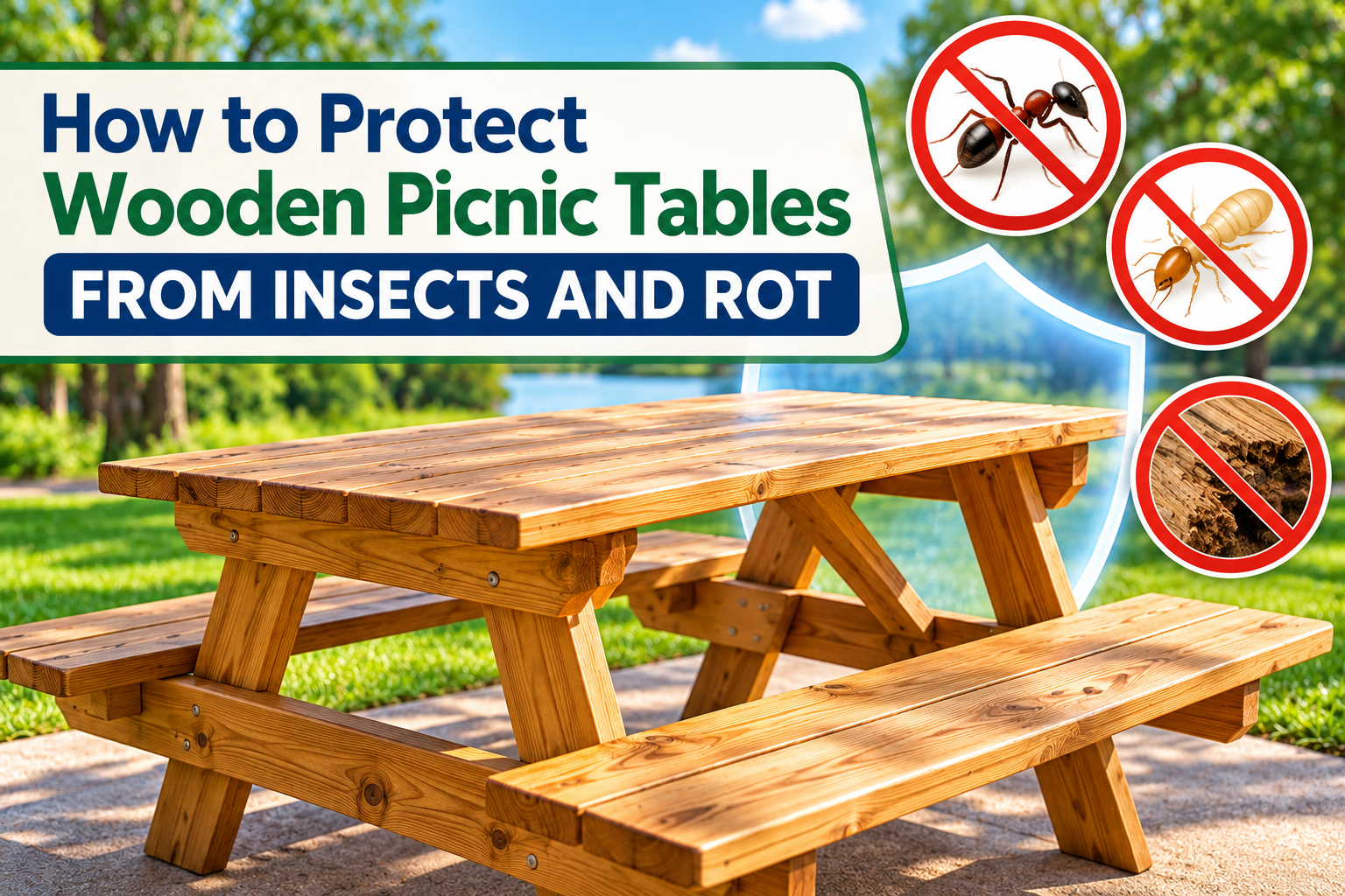 Guide to protecting wooden picnic tables from insects and rot